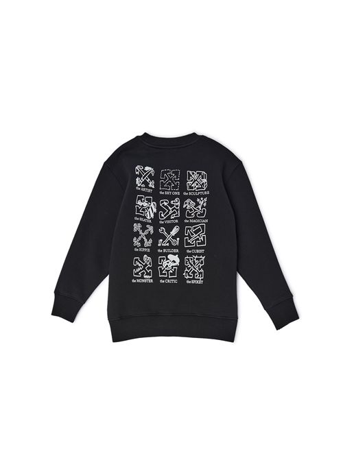 Felpa, unisex, logata. OFF WHITE | FLE00300002
